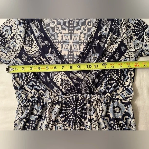 Venus Long Sleeve Dress Size S Blue Floral - Picture 10 of 11